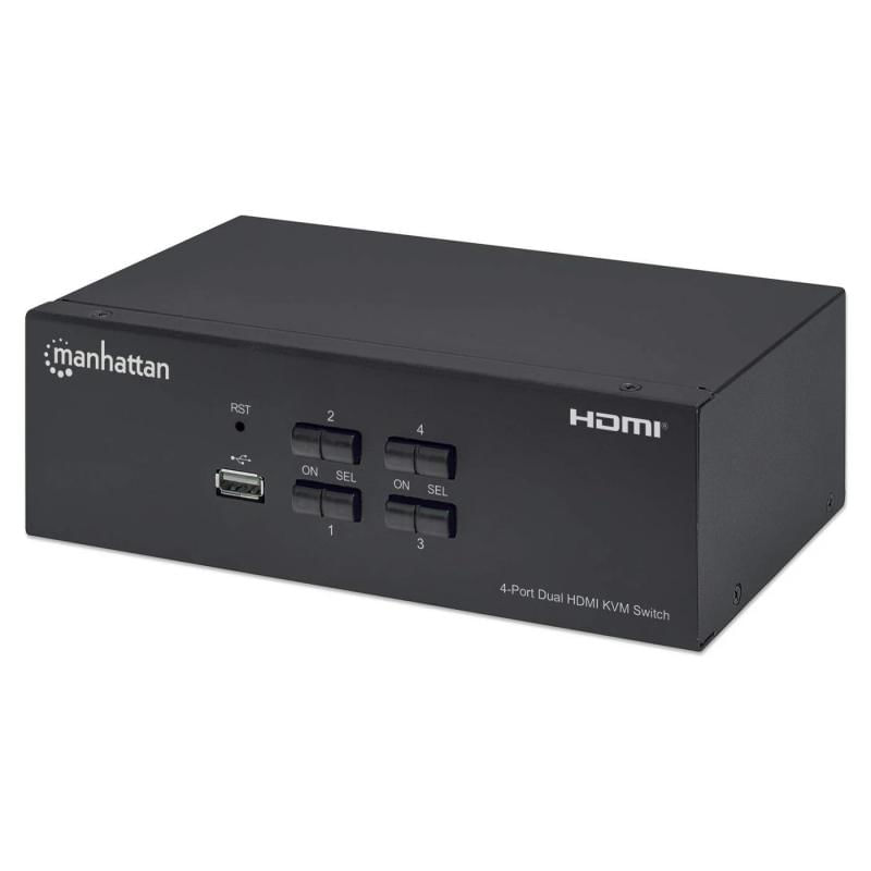 Adaptador KVM Switch 4 PT Dual-Monitor HDMI