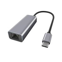 Adaptador usb-c to rj45 gigabit cinza