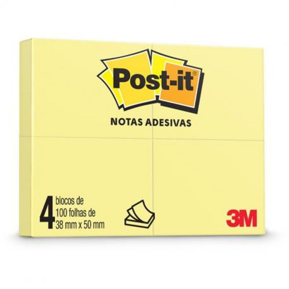 Post-it 100 Fls Amarelo Pk/3 (1/12)