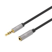 Cabo áudio estéreo fino 3.5mm (macho) para 3.5mm (fêmea) 1mt