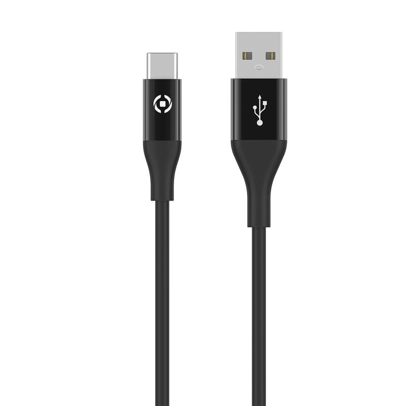 Cabo usb-a para usb-c silicone 1m preto