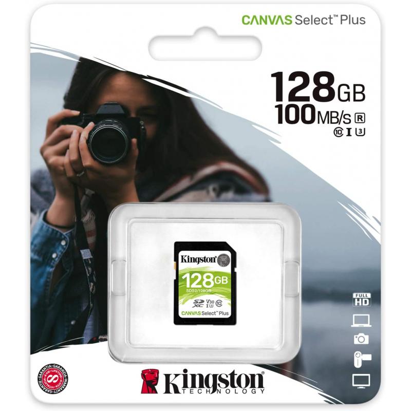 Cartão de Memória Sd 128gb Cl10 100r