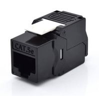 Conector keystone cat5 utp 180º preto