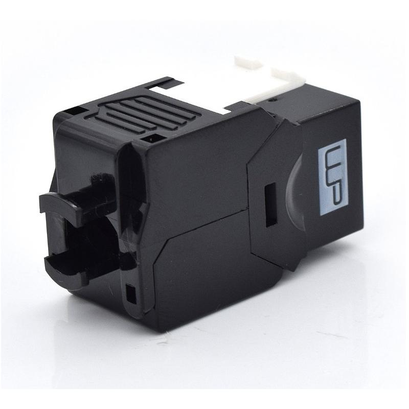 Conector keystone cat5 utp 180º preto
