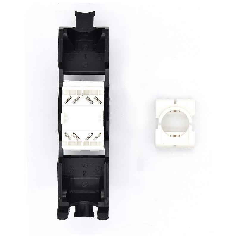 Conector keystone cat5 utp 180º preto