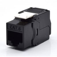 Conector keystone cat6 utp 180º preto