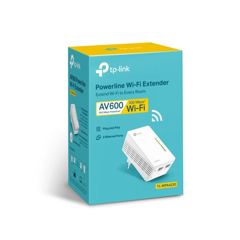 Extensor de sinal wifi powerline av600