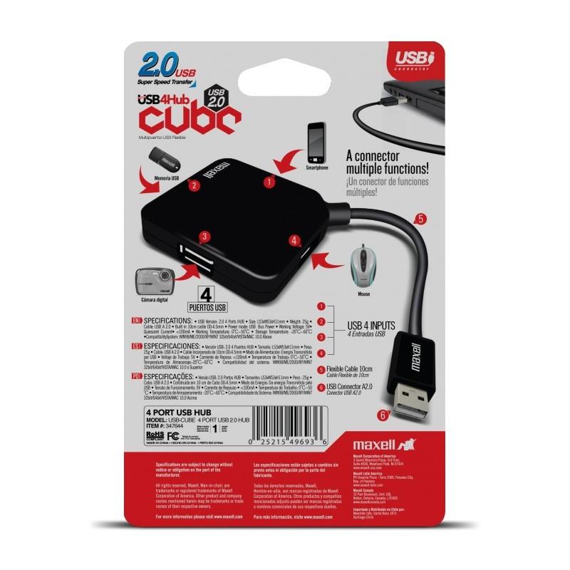 Hub cubo 4-porta usb 2.0  (347644)