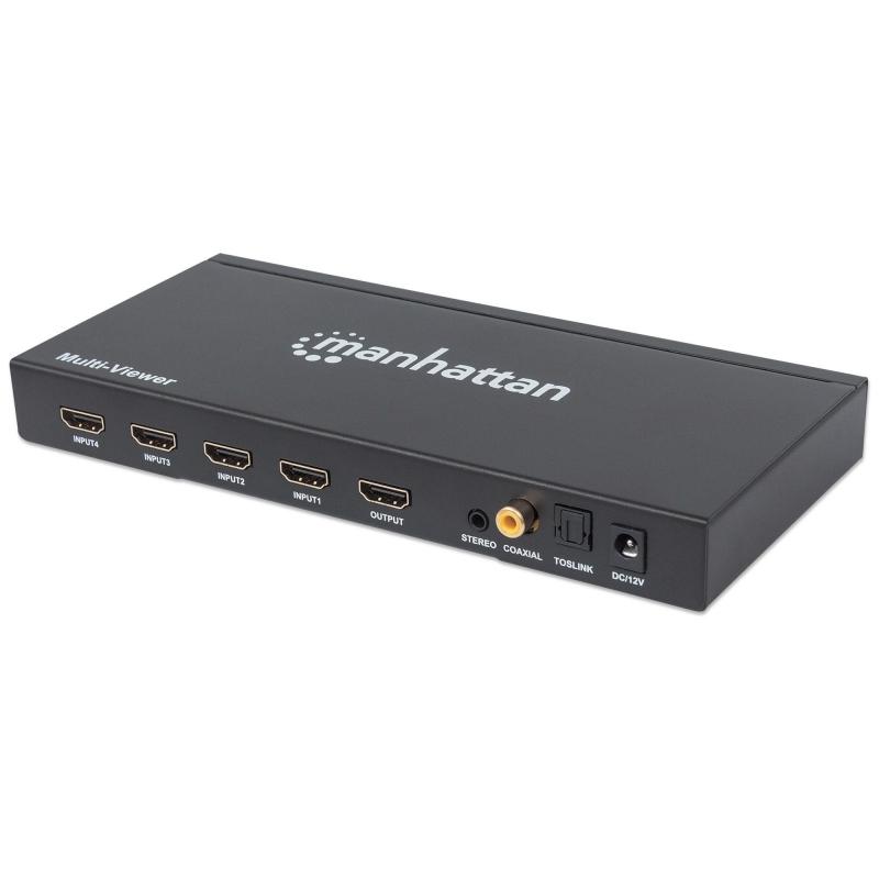 Hub multiviewer hdmi 1080p 4 portas hdmi matrix
