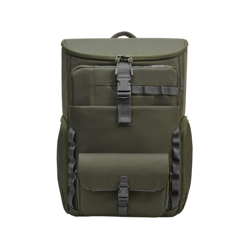 Mochila 15.6   modular verde cinza