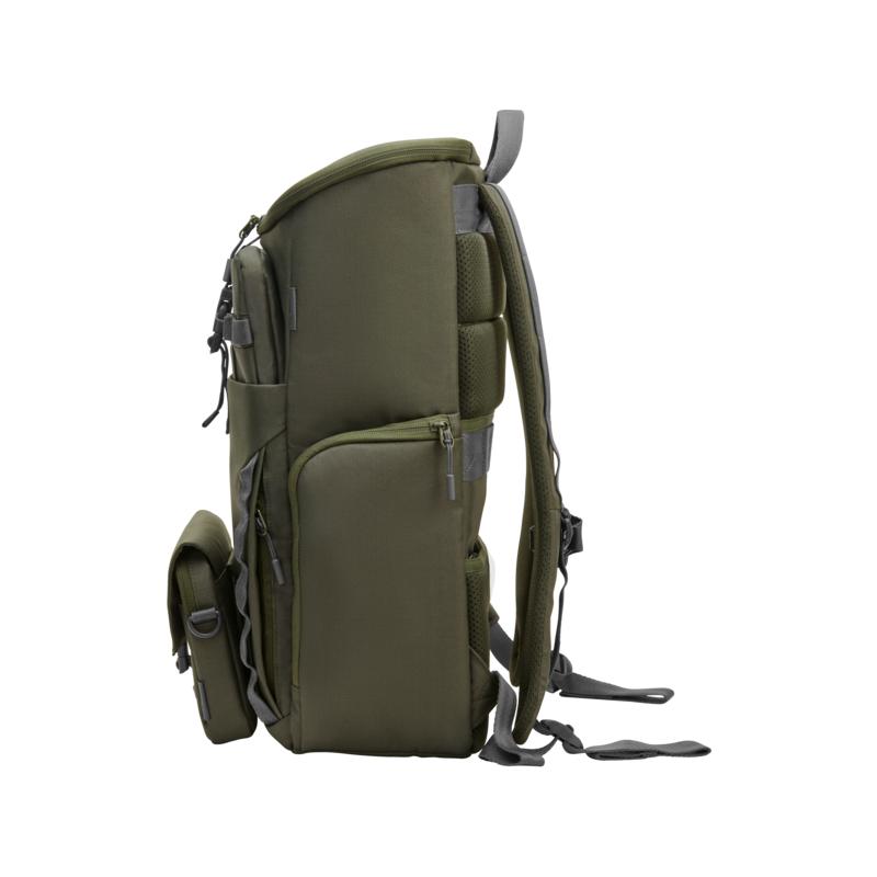 Mochila 15.6   modular verde cinza