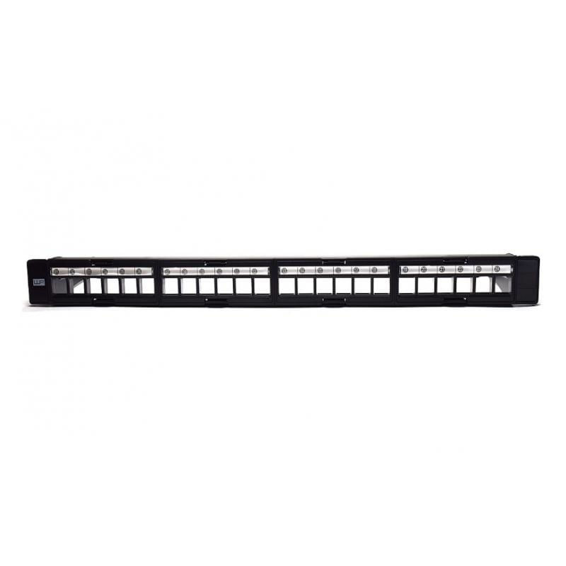 Modulo patch pannel-24 pt cat5e/cat 6 ftp preto