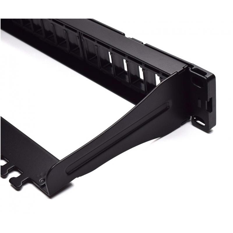 Modulo patch pannel-24 pt cat5e/cat 6 ftp preto