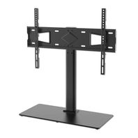 Suporte de tv para 32   a 65   altura ajustavel base de vidro 49cm/54cm