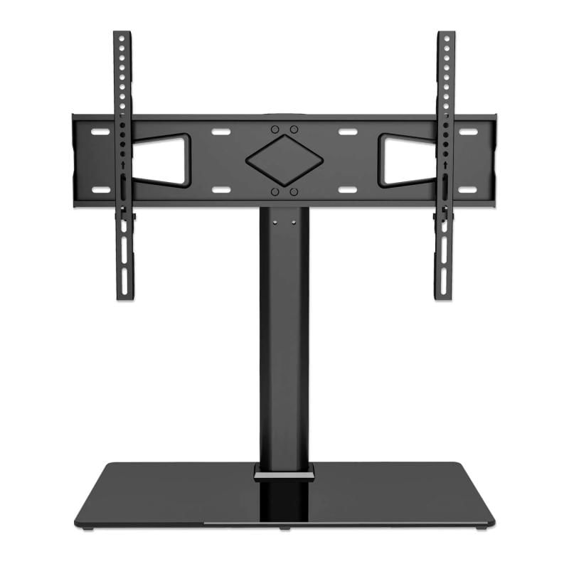 Suporte de tv para 32   a 65   altura ajustavel base de vidro 49cm/54cm