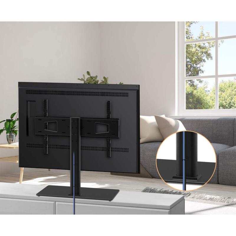 Suporte de tv para 32   a 65   altura ajustavel base de vidro 49cm/54cm