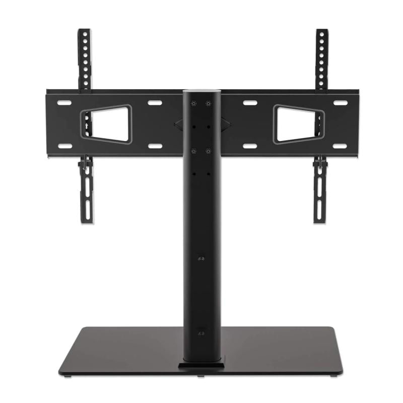 Suporte de tv para 32   a 65   altura ajustavel base de vidro 49cm/54cm