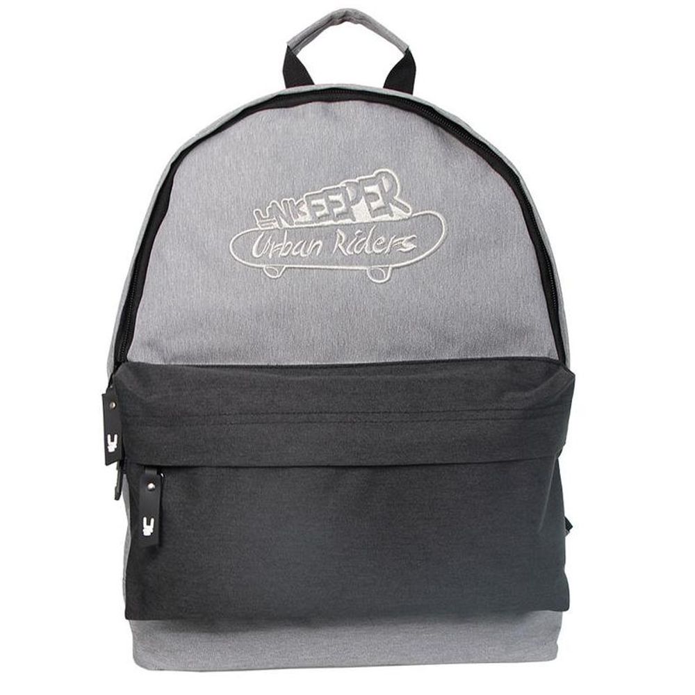 Mochila Square Preta/cinza + Porta Lápis