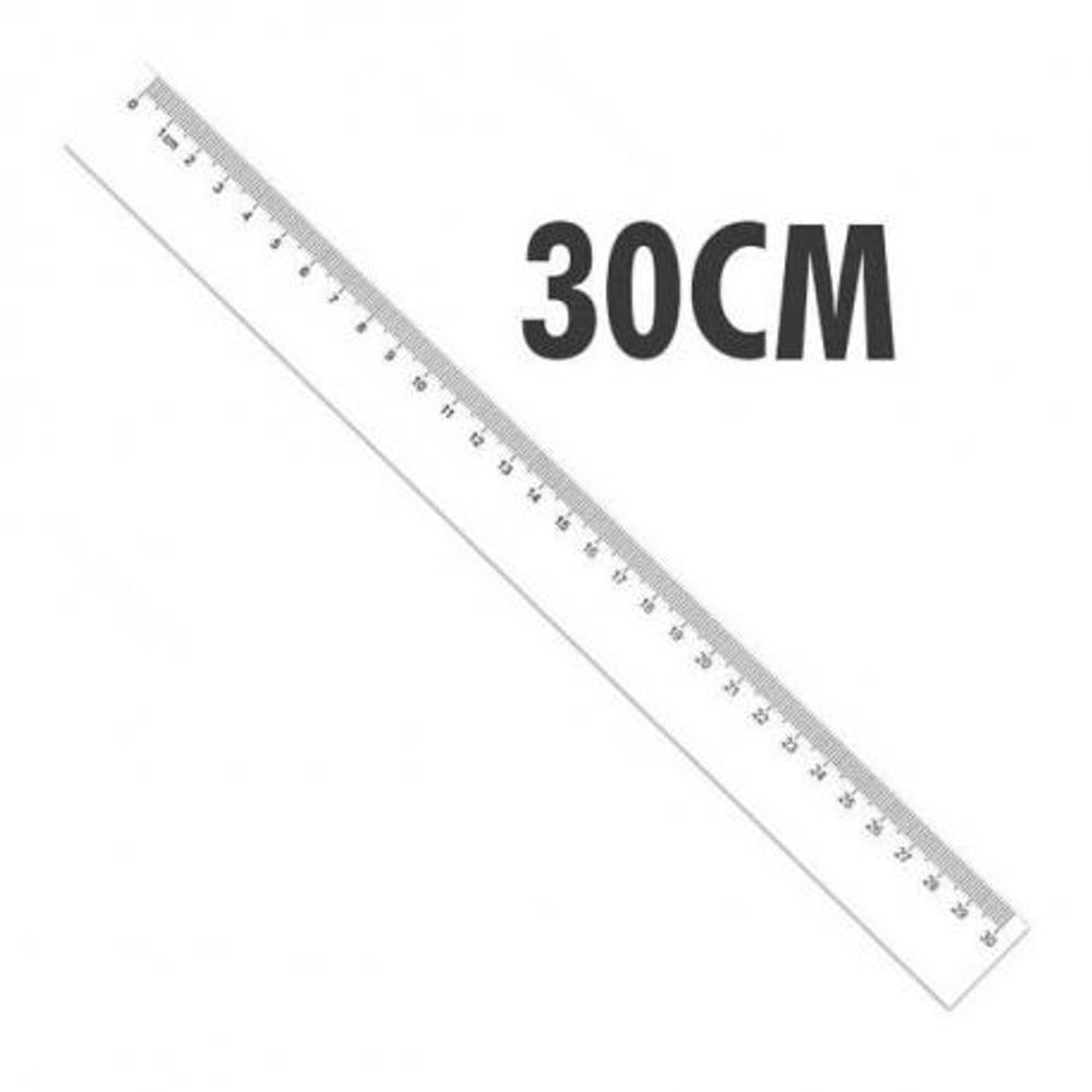 Régua Plástico Cristal 30CM