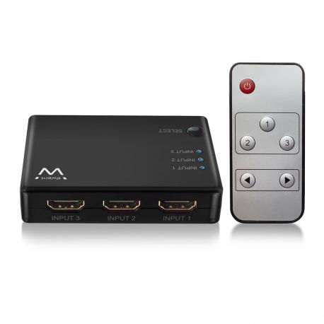 ADAPTADOR SWITCH 3 ENTRADAS/ 1 SAÍDA HDMI  COM COMANDO