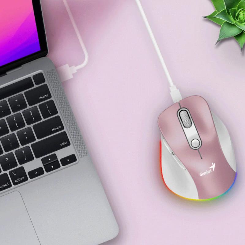 Mouse BT 5.0 Silent Ergo Rosa