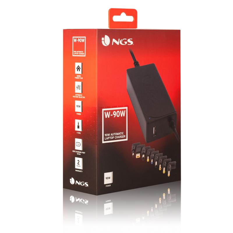 Transformador Portátil 90W Ajustável Preto