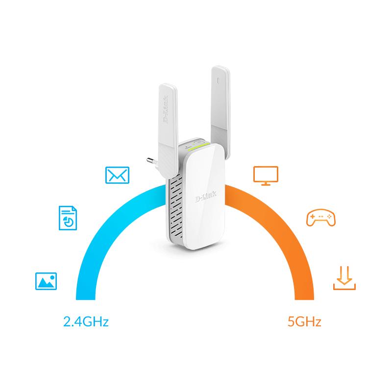 ACCESS POINT  WIFI DLINK RANGE EXTENSORES DE SINAL AC1200 DUAL WALL 2