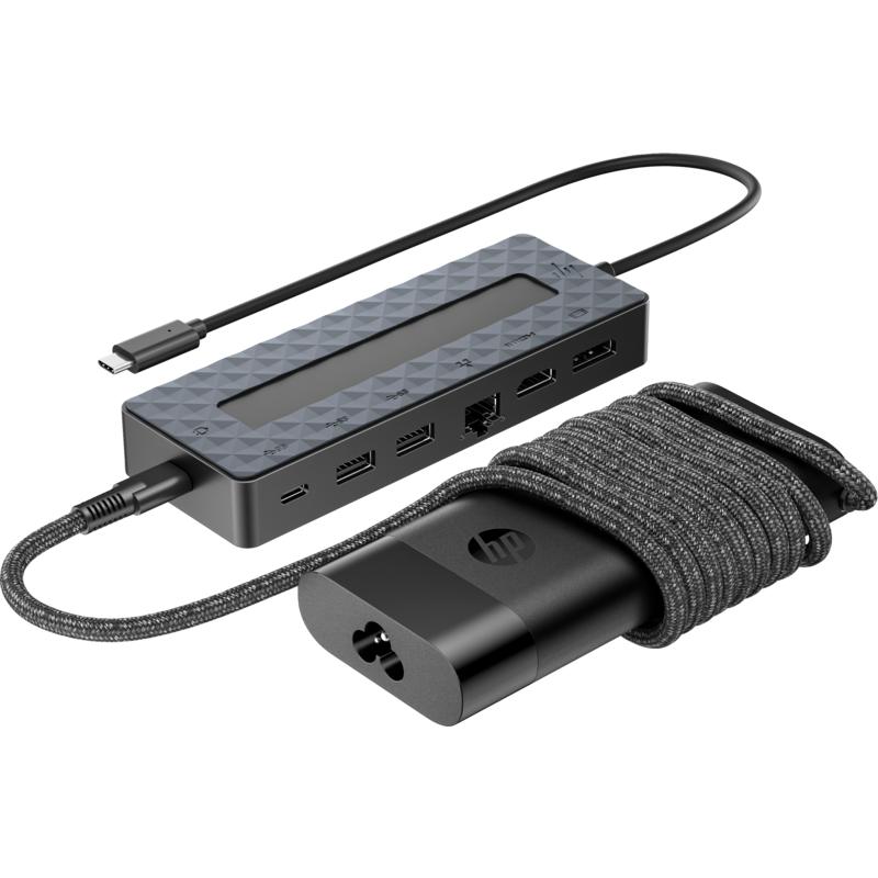 HUB USB-C PARA 1HDMI/1USB-C/1DP/1RJ45/2USB-A TRAVEL