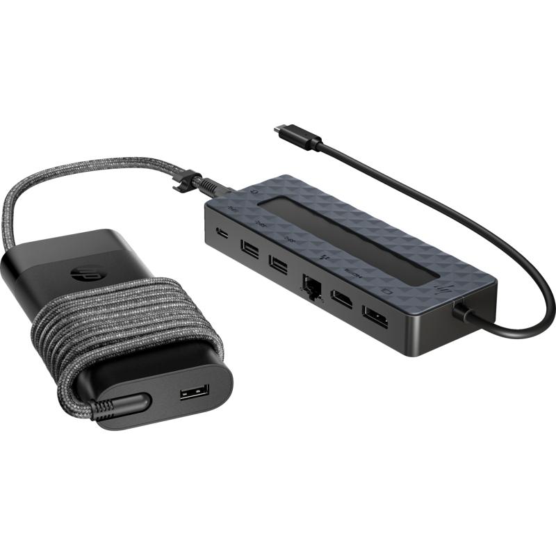 HUB USB-C PARA 1HDMI/1USB-C/1DP/1RJ45/2USB-A TRAVEL
