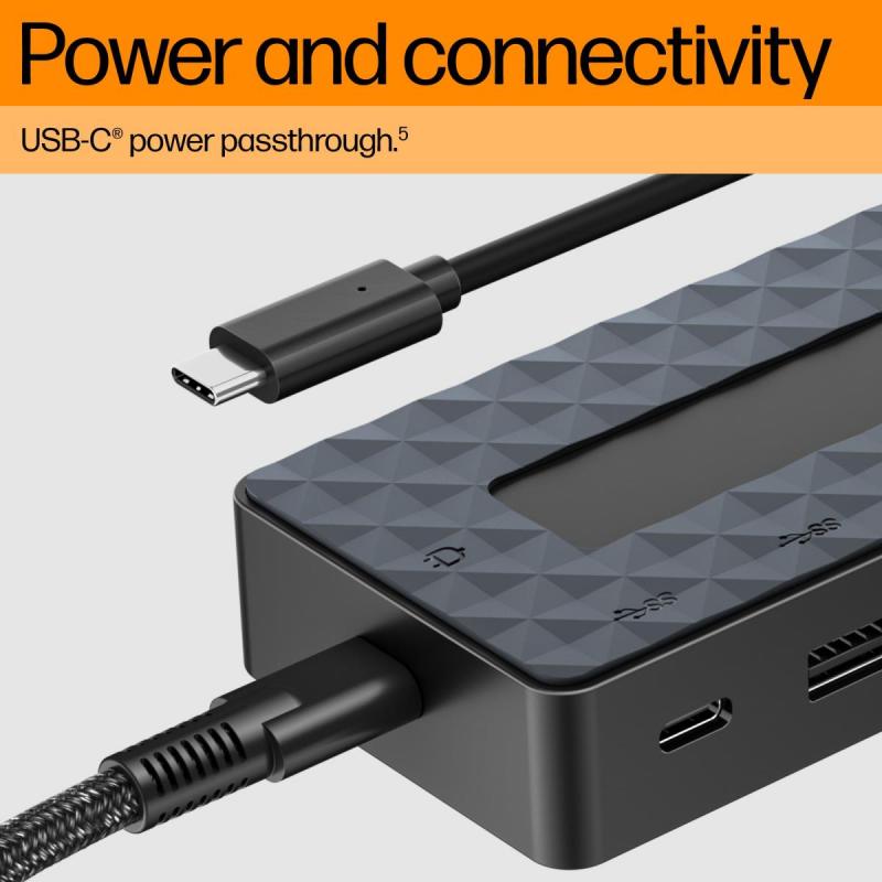 HUB USB-C PARA 1HDMI/1USB-C/1DP/1RJ45/2USB-A TRAVEL