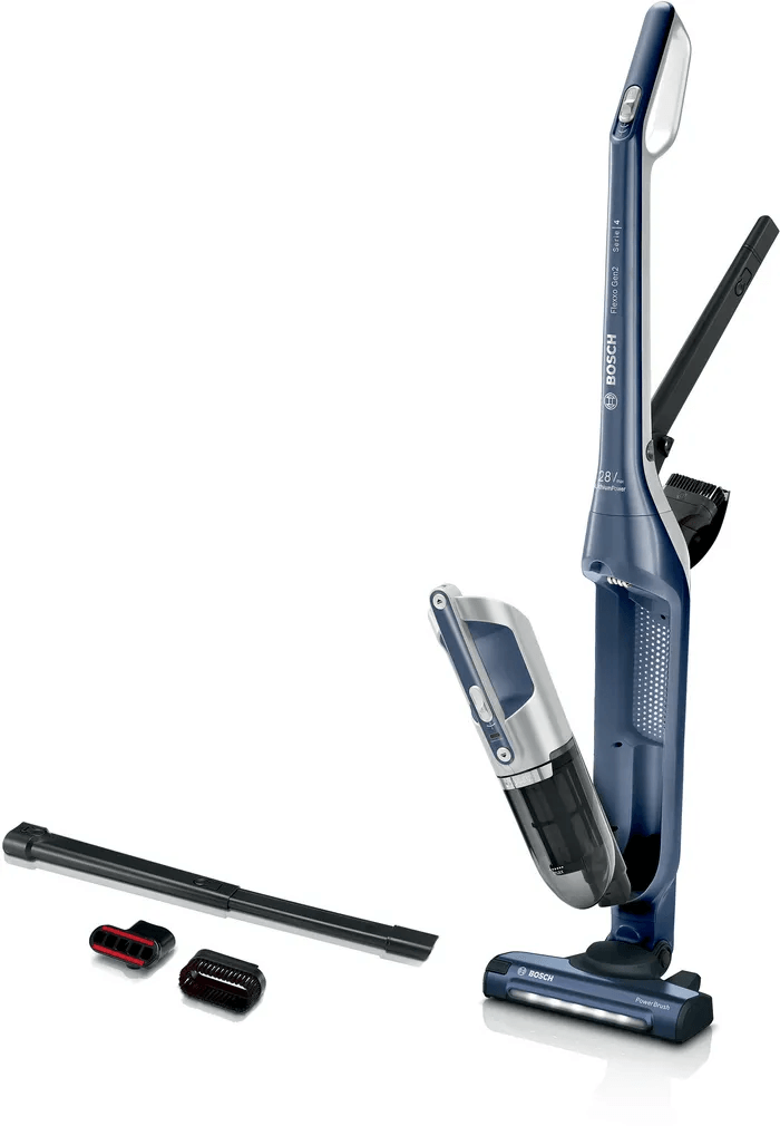 Aspirador vertical sem fio 2 em 1 28v azul