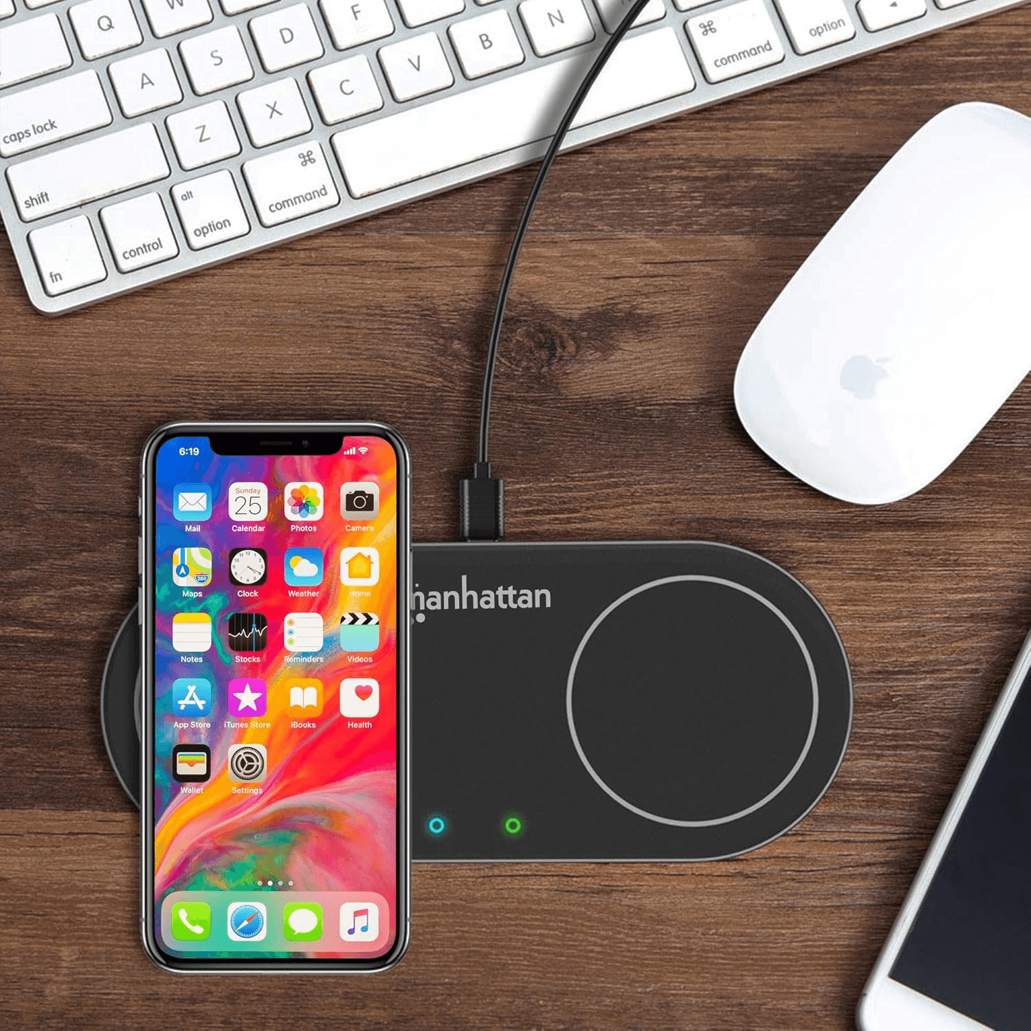 Carregador wireless com 2xbases 15w