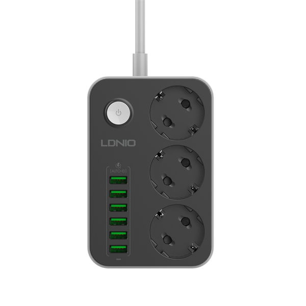 Bloco de tomadas 3way. 1.6 mt c/i 6usb 3.4a