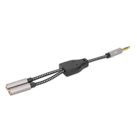 Adaptador Áudio Estéreo 3.5 (Macho) para 2x3.5 (Fêmea)