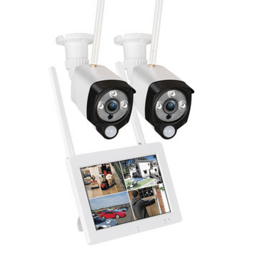 Kit vigilancia wireless 4 canais com monitor de 7   lcd touch  nvr