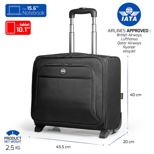 Trolley mochila hanoi ii 15.6   preto