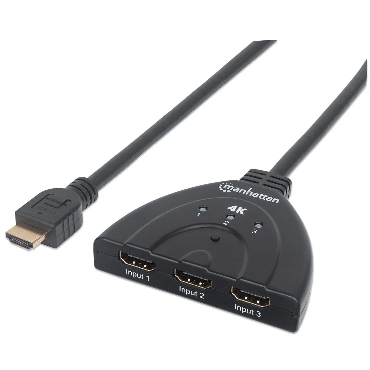 Adaptador hub splitter 1x hdmi out (m) para 3xhdmi inp (f) 4k@60hz