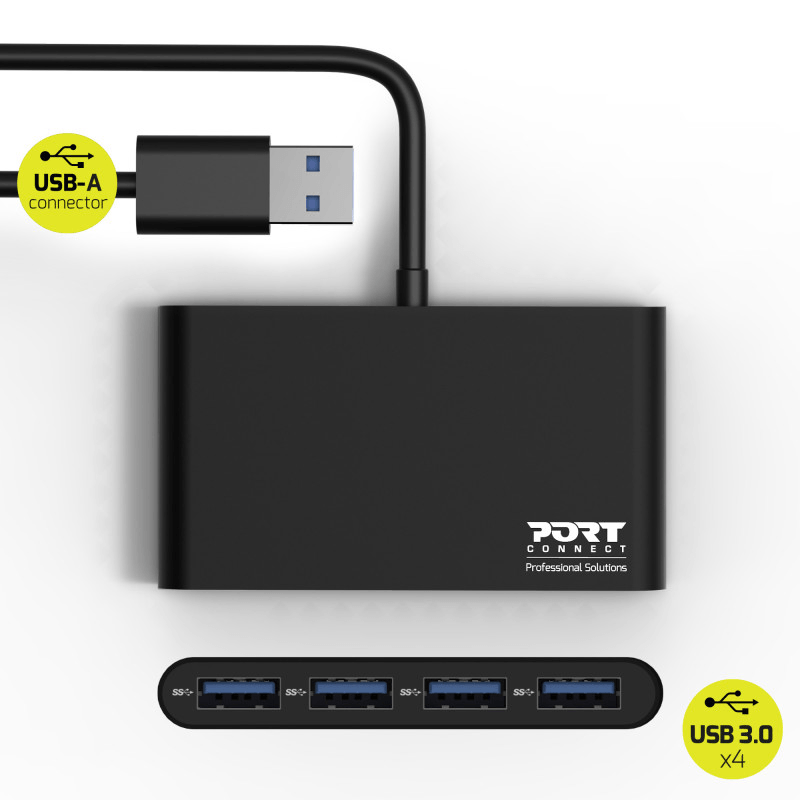 Adaptador hub com 4-portas usb 3.0