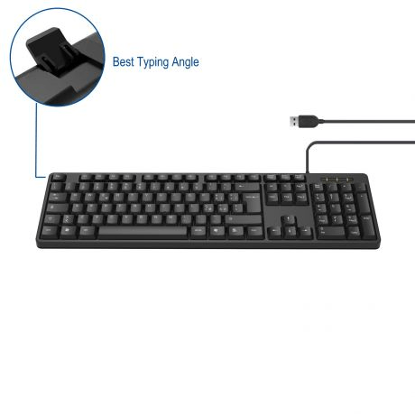 Teclado usb preto slim