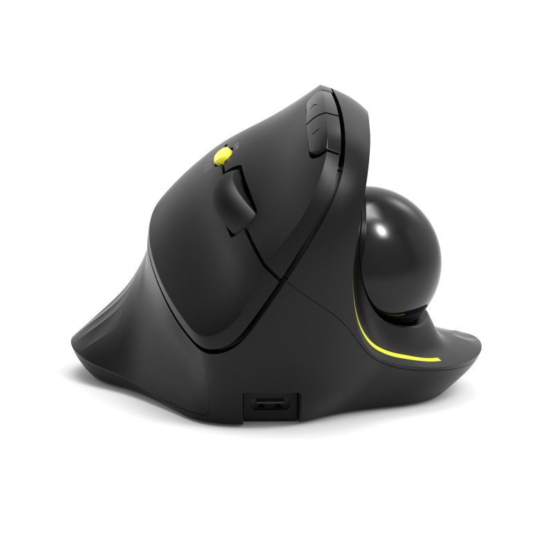 Rato wireless com design ergonômico prof 2.4ghz track ball