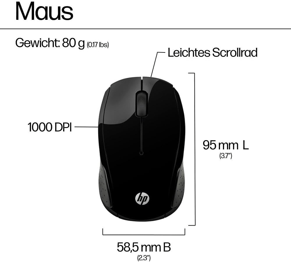 Rato sem fio wireless 200 preto