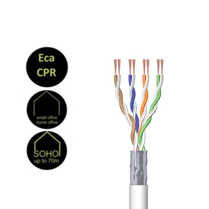 Cabo De Rede 305m Cat6 U/Utp Awg23/1 Cca Cinza