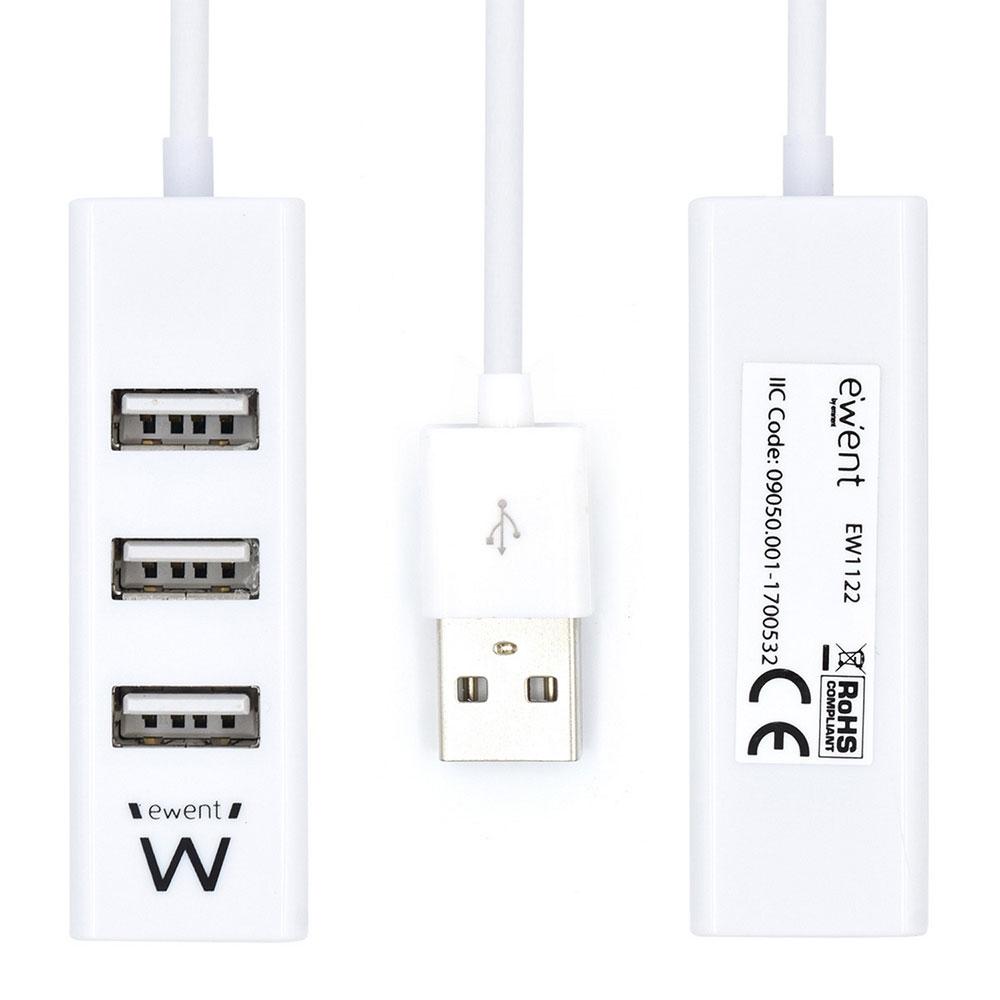 Hub mini usb 2.0 4 portas branco