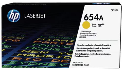 Toner 654a m651 amarelo (cf332a)