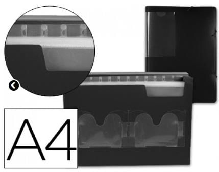 Classificador Plastico Com 13 Divisoes Preto