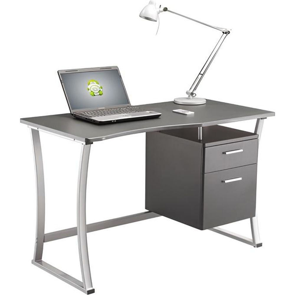 Secretaria PC Metal Cinzento
