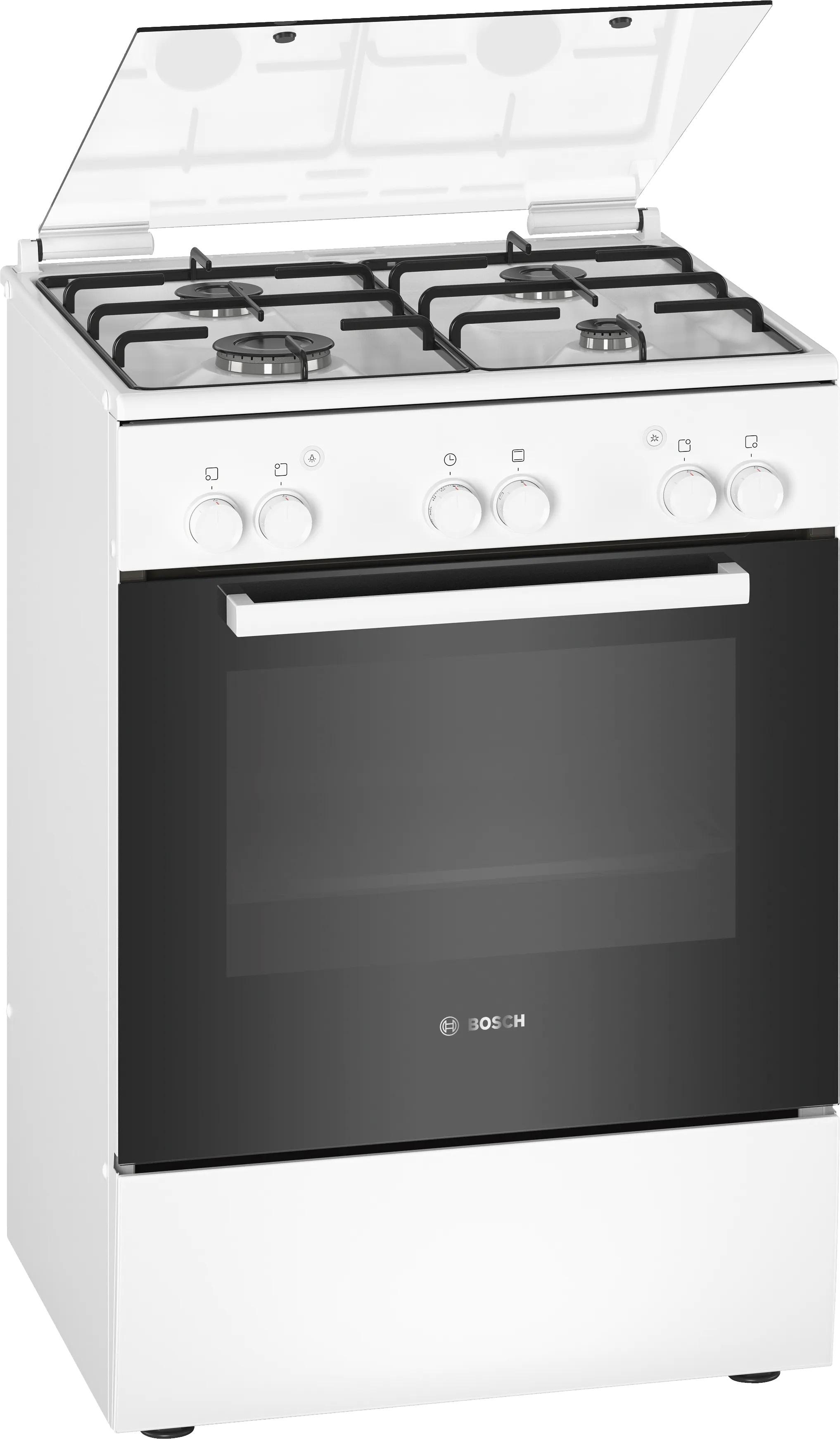 FOGÃO 60CM GÁS SERIE 2 FORNO BRANCO/ESMALTE