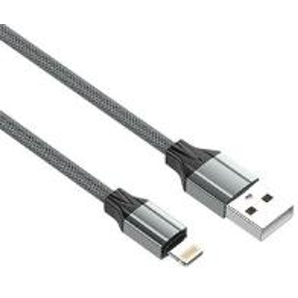 CABO USB PARA LIGHTNING IPHONE 1M CINZENTO