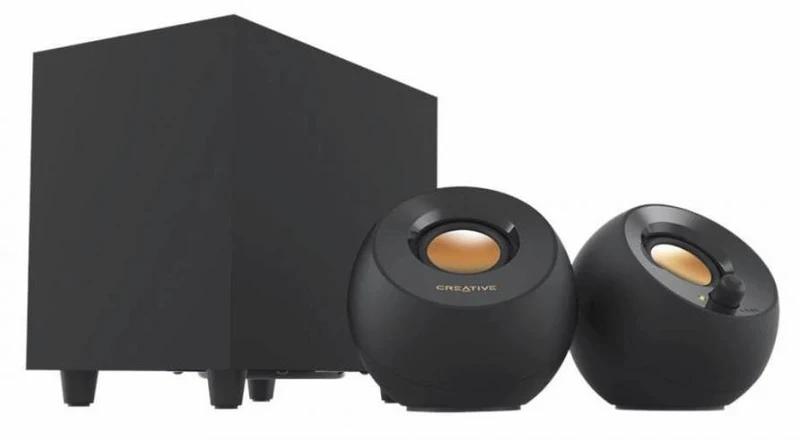 Colunas 2.1 pebble plus usb preta