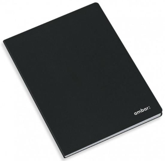 Caderno Agrafado A4 60g/80 Folhas Xadrez Capa Preta